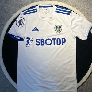 Adidas White and Blue Men's Jersey
